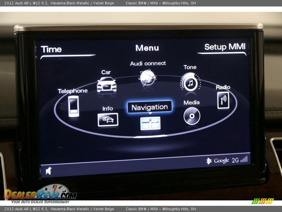2012 Audi A8 L W12 6.3 Havanna Black Metallic / Velvet Beige Photo #16