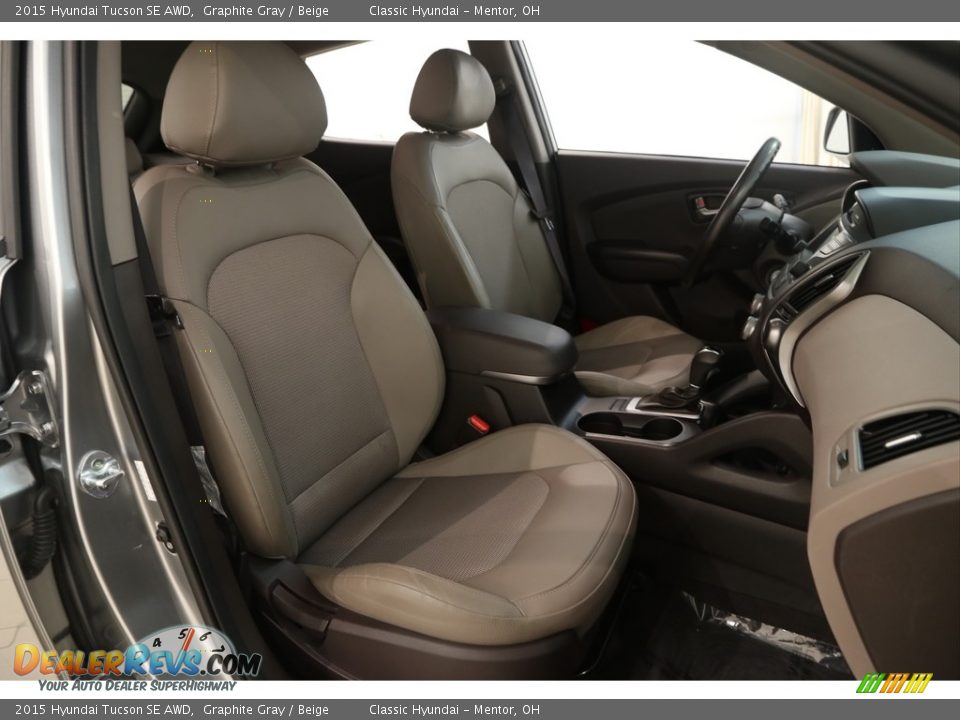 2015 Hyundai Tucson SE AWD Graphite Gray / Beige Photo #13