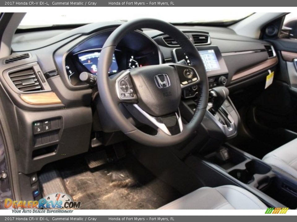 2017 Honda CR-V EX-L Gunmetal Metallic / Gray Photo #13