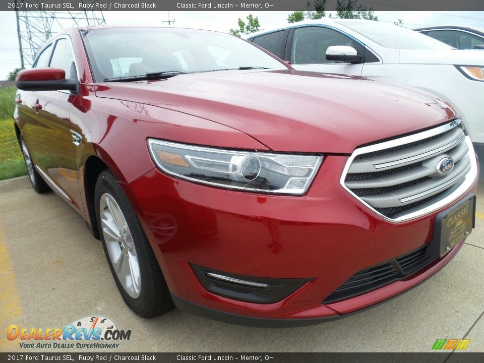 2017 Ford Taurus SEL Ruby Red / Charcoal Black Photo #1