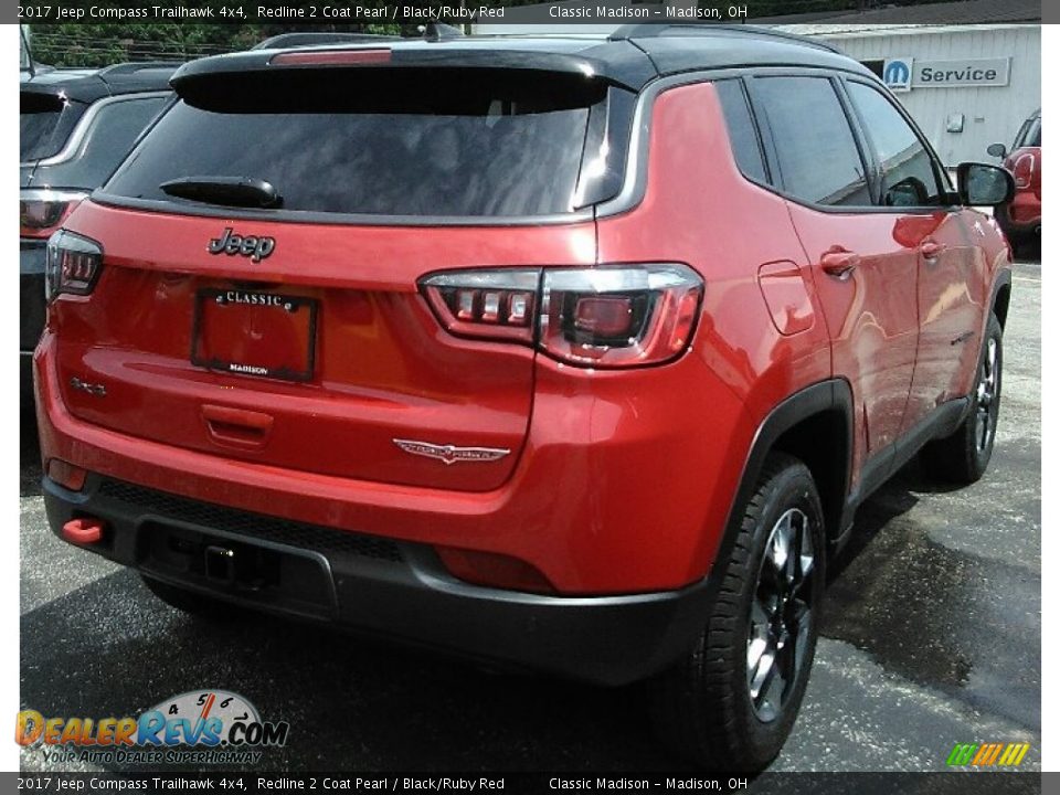 2017 Jeep Compass Trailhawk 4x4 Redline 2 Coat Pearl / Black/Ruby Red Photo #2