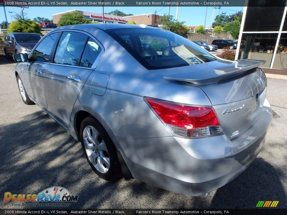 2008 Honda Accord EX-L V6 Sedan Alabaster Silver Metallic / Black Photo #3