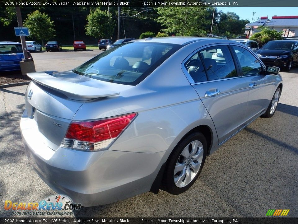 2008 Honda Accord EX-L V6 Sedan Alabaster Silver Metallic / Black Photo #5