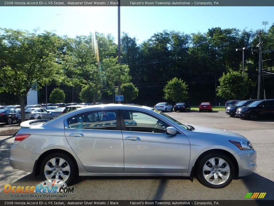 2008 Honda Accord EX-L V6 Sedan Alabaster Silver Metallic / Black Photo #6