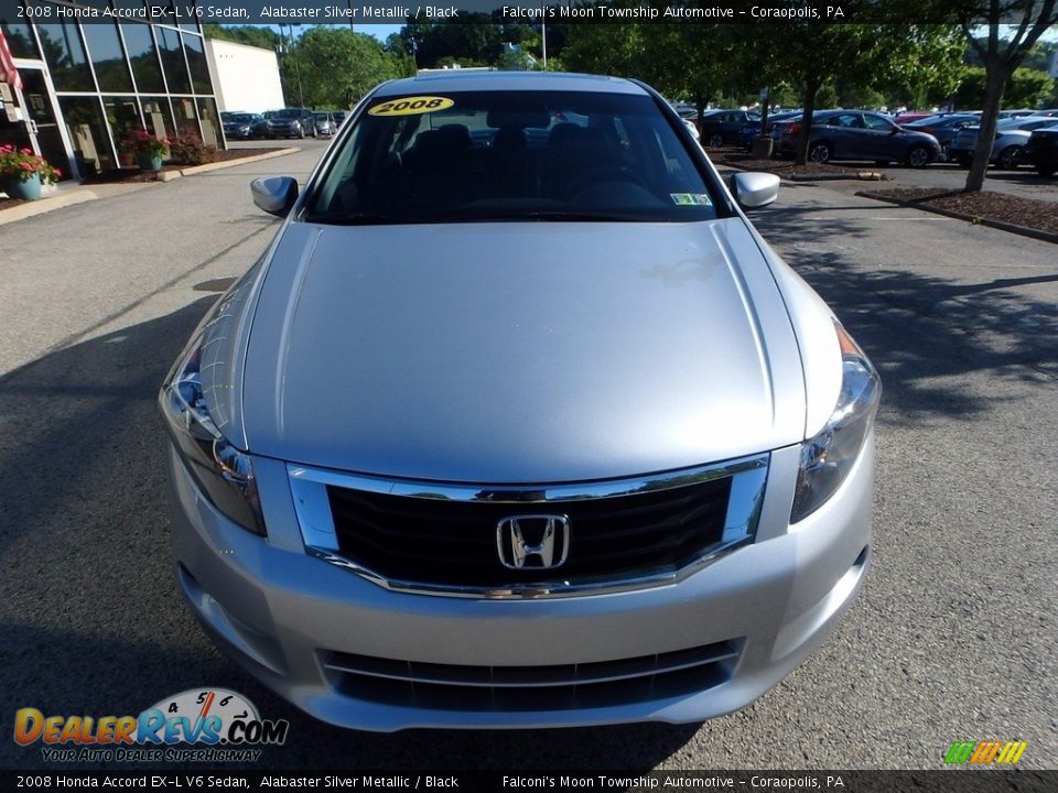 2008 Honda Accord EX-L V6 Sedan Alabaster Silver Metallic / Black Photo #8