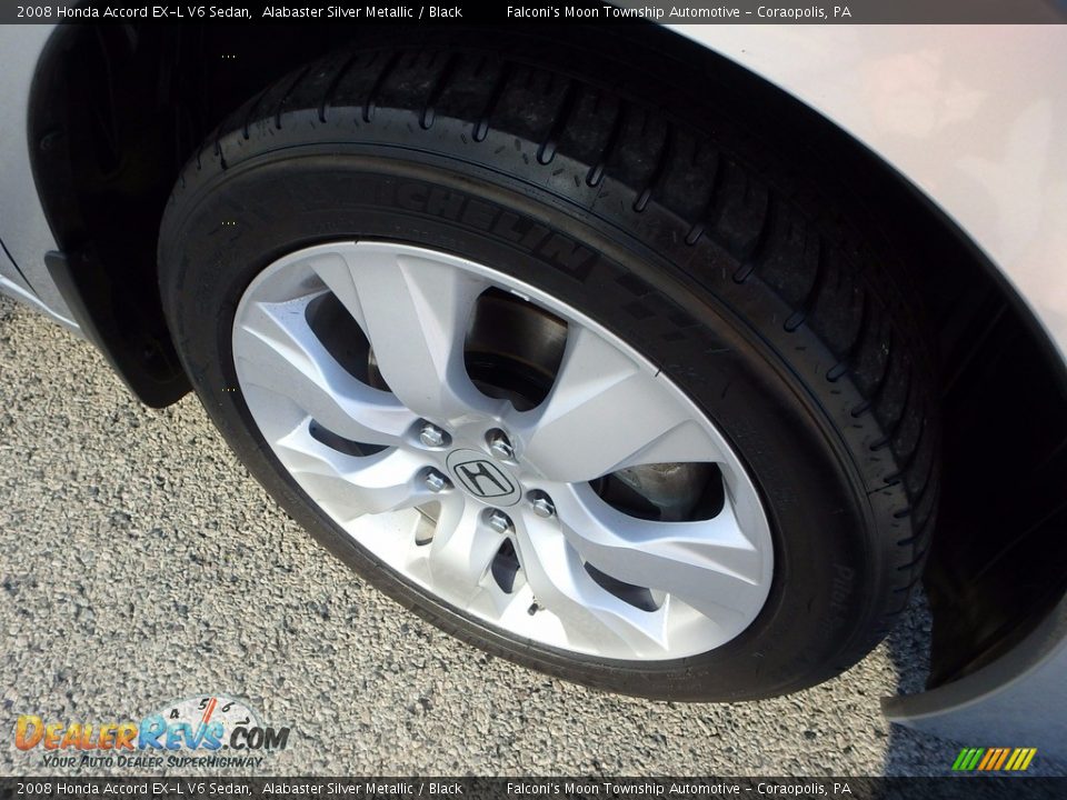 2008 Honda Accord EX-L V6 Sedan Alabaster Silver Metallic / Black Photo #9