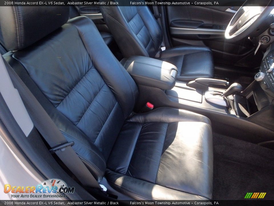2008 Honda Accord EX-L V6 Sedan Alabaster Silver Metallic / Black Photo #10