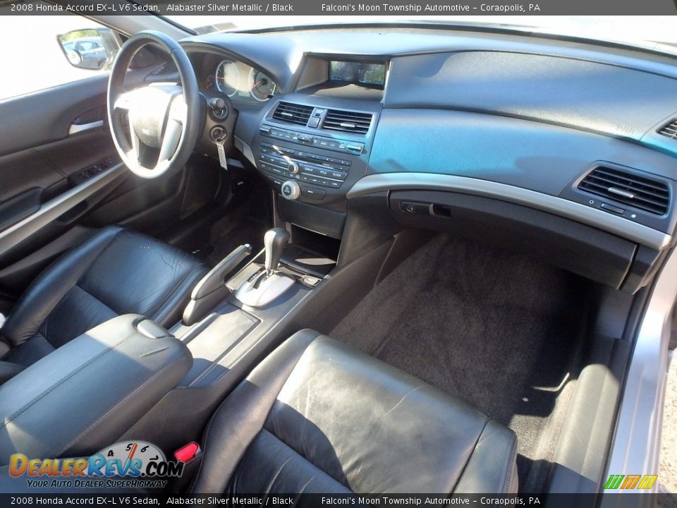 2008 Honda Accord EX-L V6 Sedan Alabaster Silver Metallic / Black Photo #11