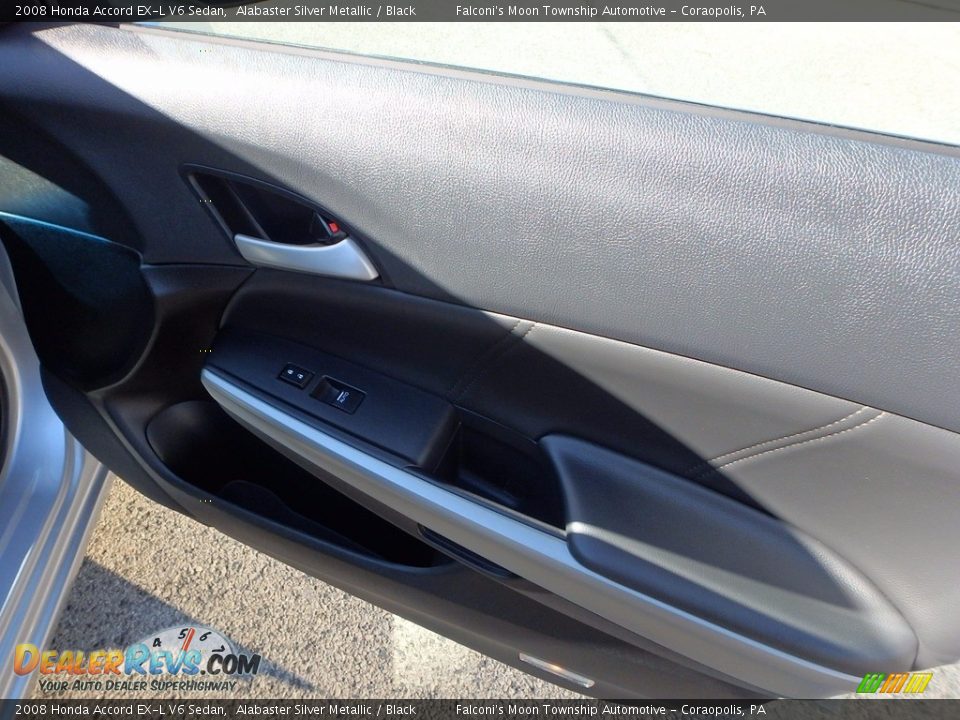 2008 Honda Accord EX-L V6 Sedan Alabaster Silver Metallic / Black Photo #13