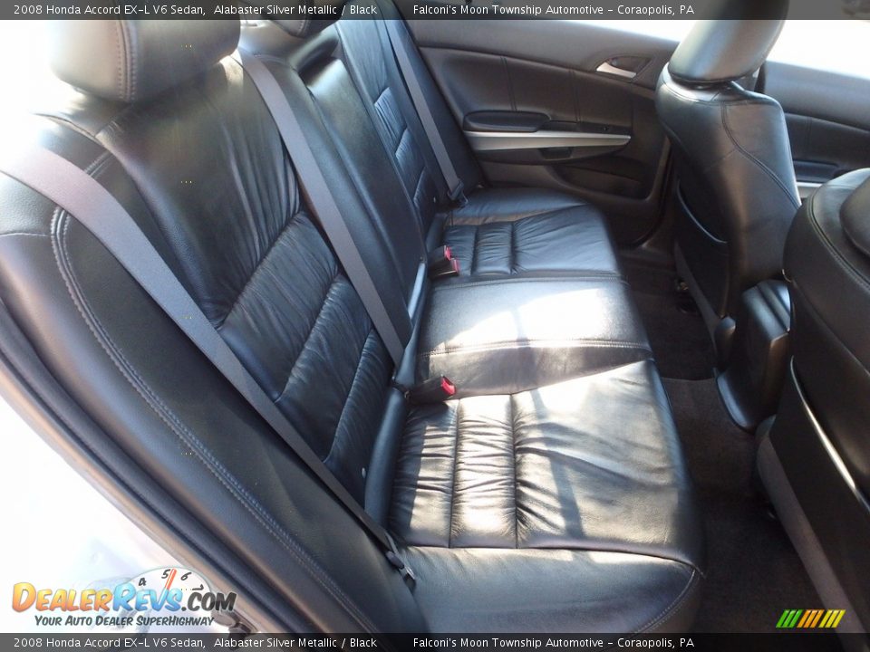 2008 Honda Accord EX-L V6 Sedan Alabaster Silver Metallic / Black Photo #14