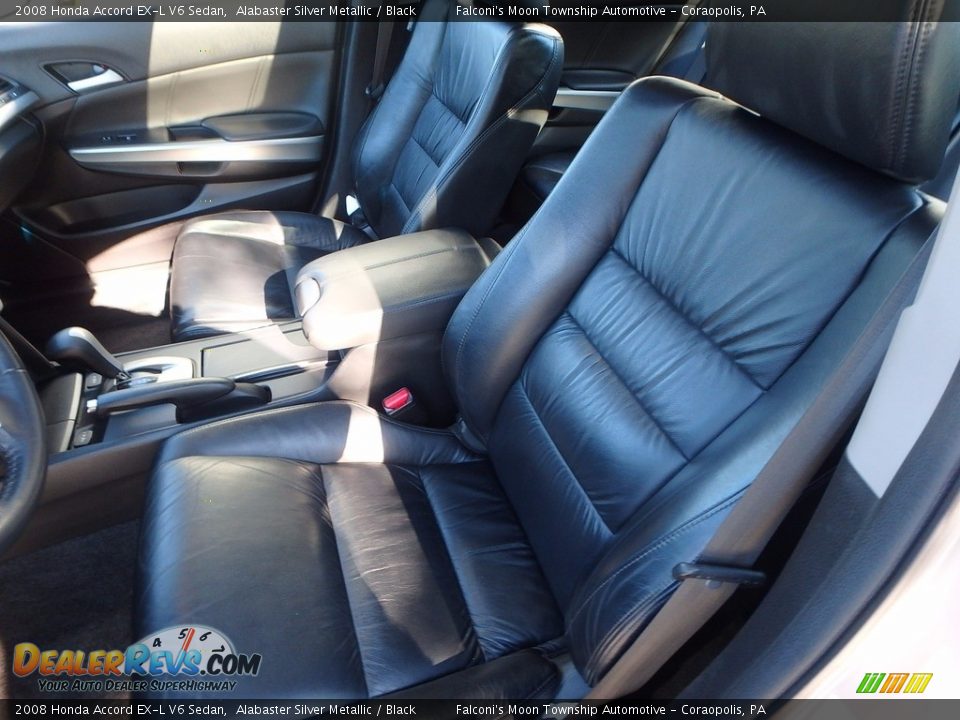 2008 Honda Accord EX-L V6 Sedan Alabaster Silver Metallic / Black Photo #15