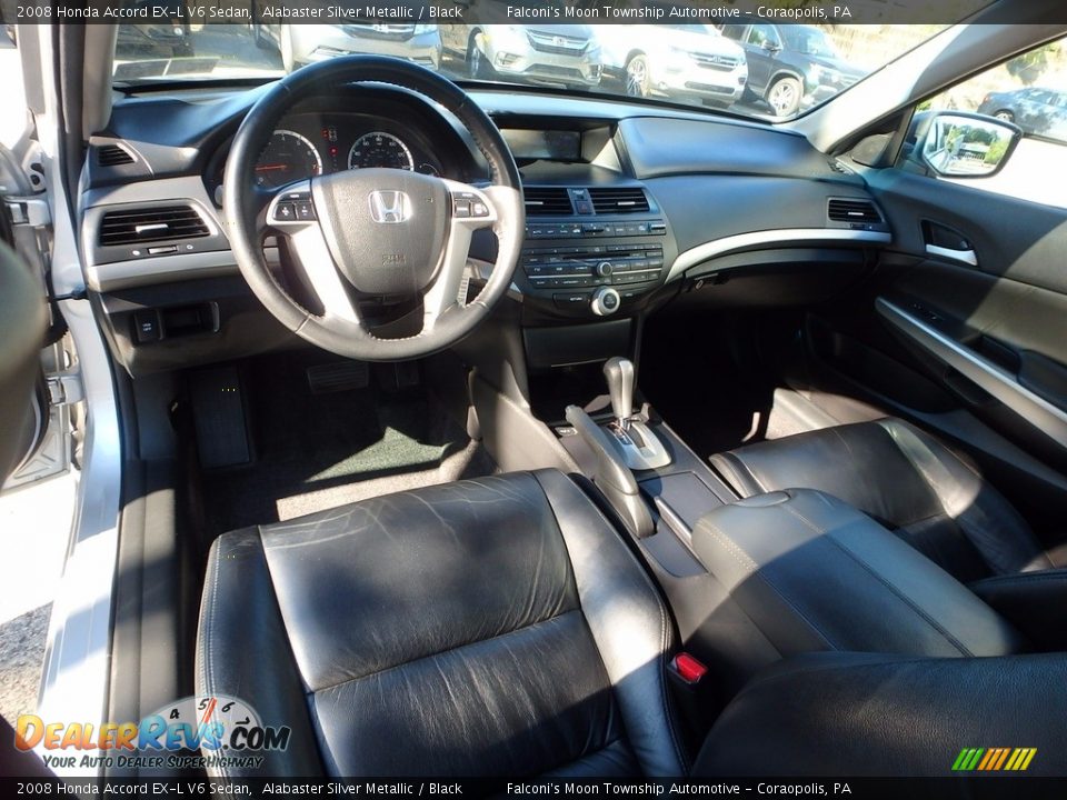 2008 Honda Accord EX-L V6 Sedan Alabaster Silver Metallic / Black Photo #17