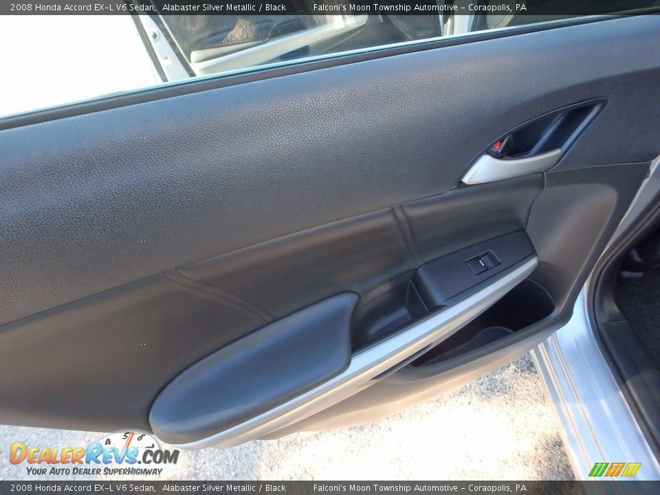 2008 Honda Accord EX-L V6 Sedan Alabaster Silver Metallic / Black Photo #18