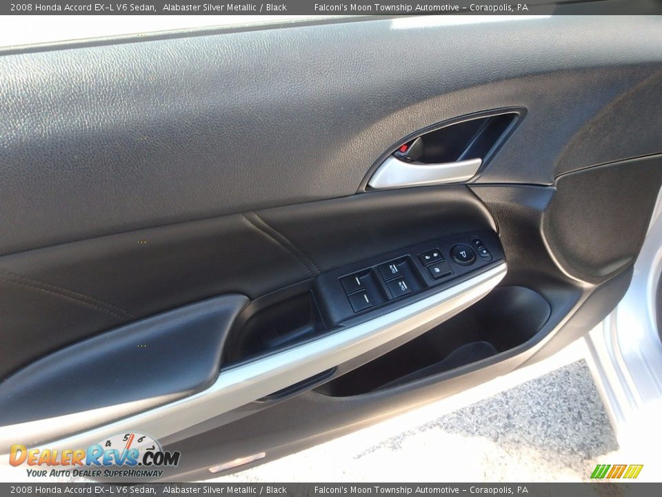 2008 Honda Accord EX-L V6 Sedan Alabaster Silver Metallic / Black Photo #19