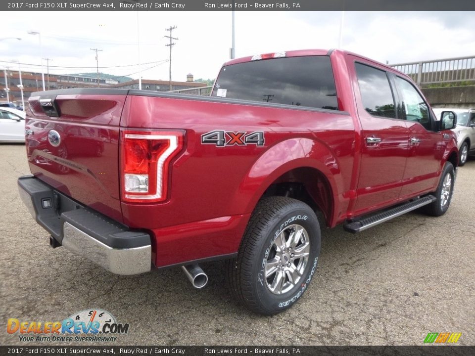 2017 Ford F150 XLT SuperCrew 4x4 Ruby Red / Earth Gray Photo #2