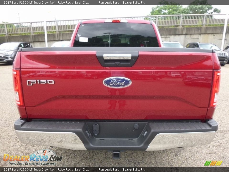2017 Ford F150 XLT SuperCrew 4x4 Ruby Red / Earth Gray Photo #3