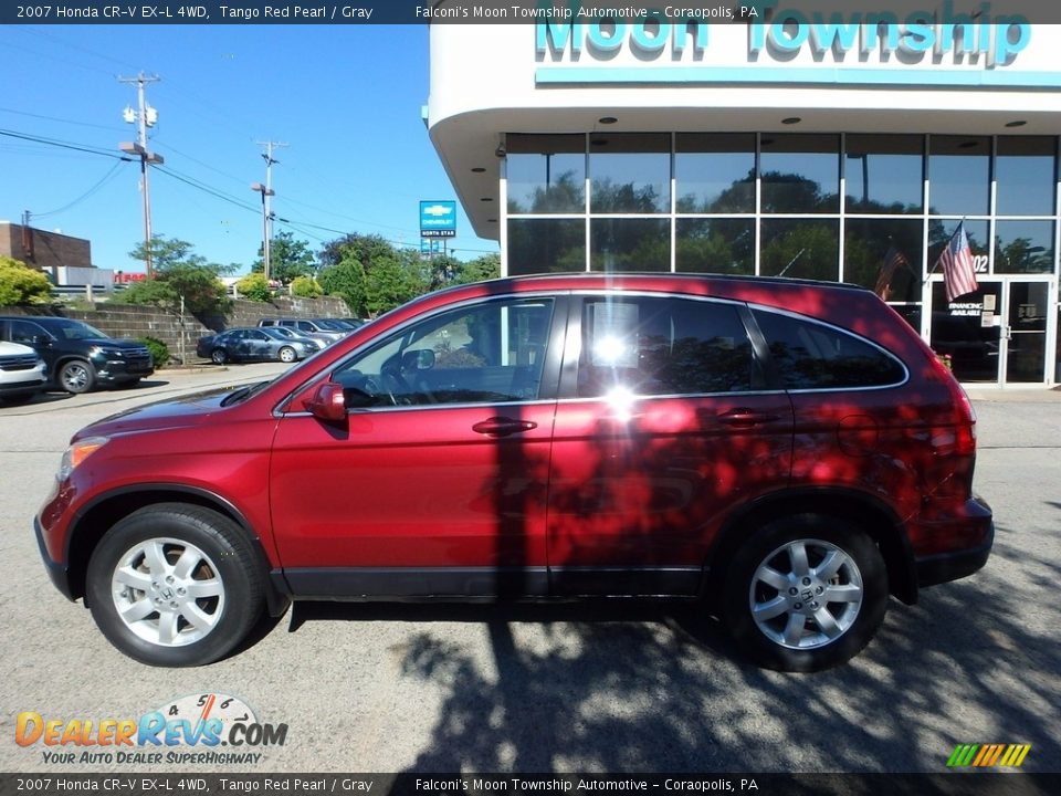 2007 Honda CR-V EX-L 4WD Tango Red Pearl / Gray Photo #2