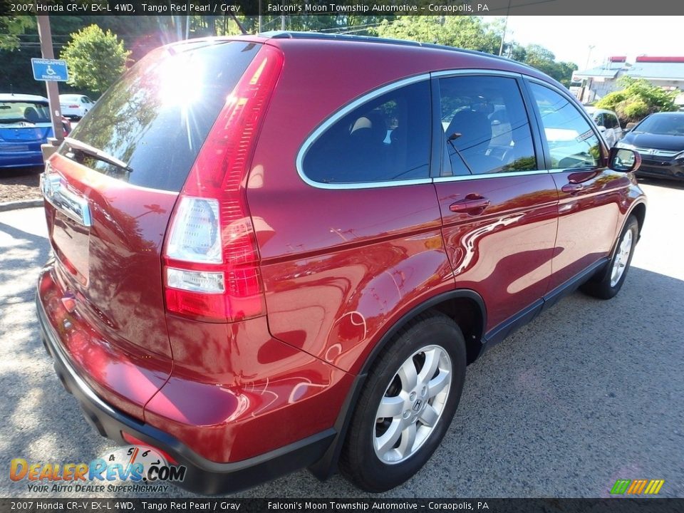 2007 Honda CR-V EX-L 4WD Tango Red Pearl / Gray Photo #6