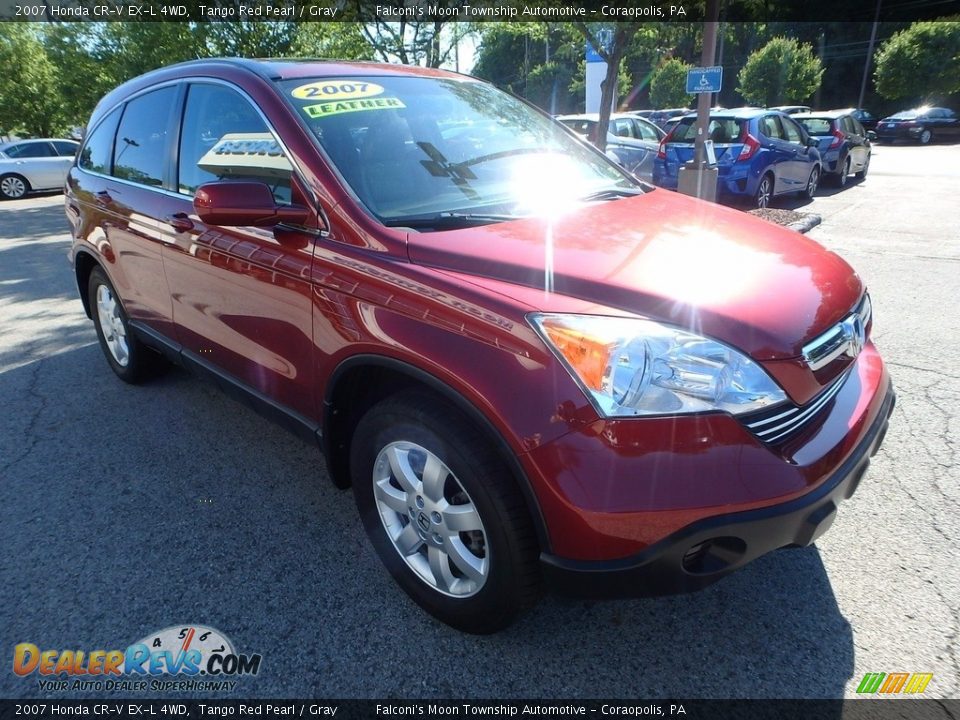 2007 Honda CR-V EX-L 4WD Tango Red Pearl / Gray Photo #8