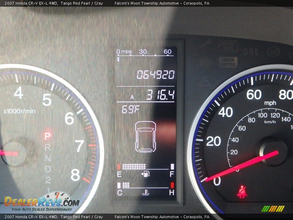 2007 Honda CR-V EX-L 4WD Tango Red Pearl / Gray Photo #25