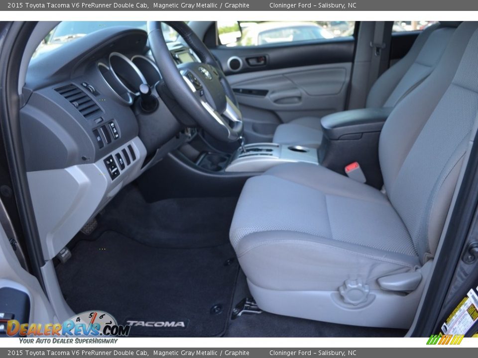 2015 Toyota Tacoma V6 PreRunner Double Cab Magnetic Gray Metallic / Graphite Photo #11