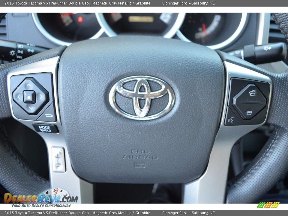 2015 Toyota Tacoma V6 PreRunner Double Cab Magnetic Gray Metallic / Graphite Photo #22