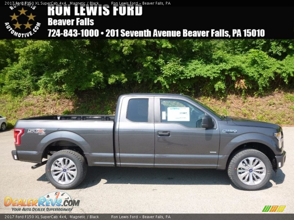 2017 Ford F150 XL SuperCab 4x4 Magnetic / Black Photo #1