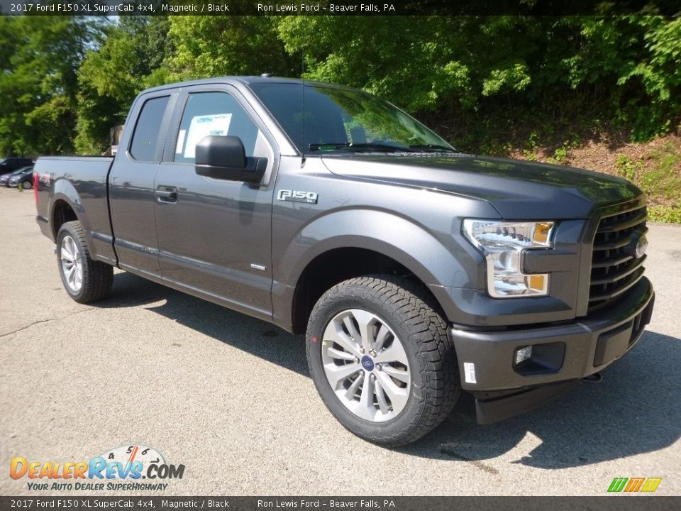 2017 Ford F150 XL SuperCab 4x4 Magnetic / Black Photo #8