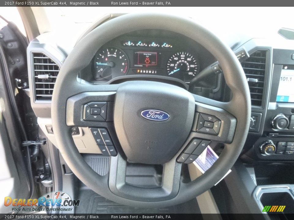 2017 Ford F150 XL SuperCab 4x4 Magnetic / Black Photo #15