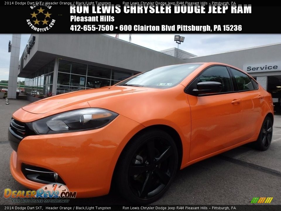 2014 Dodge Dart SXT Header Orange / Black/Light Tungsten Photo #1
