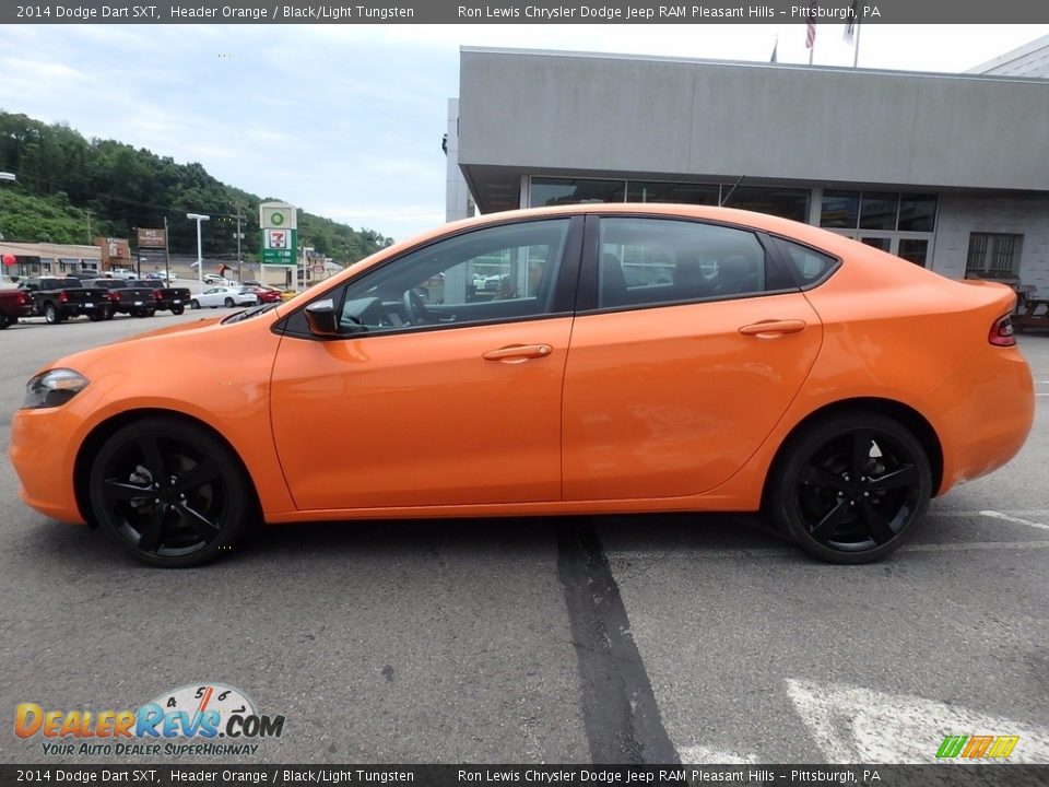 2014 Dodge Dart SXT Header Orange / Black/Light Tungsten Photo #2