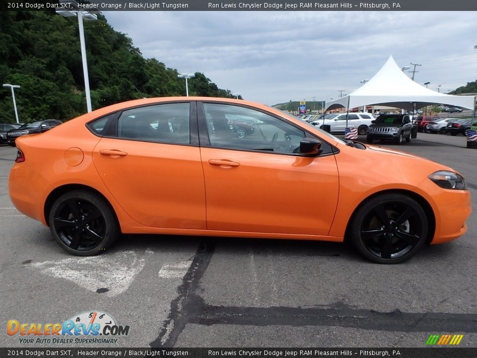 2014 Dodge Dart SXT Header Orange / Black/Light Tungsten Photo #6