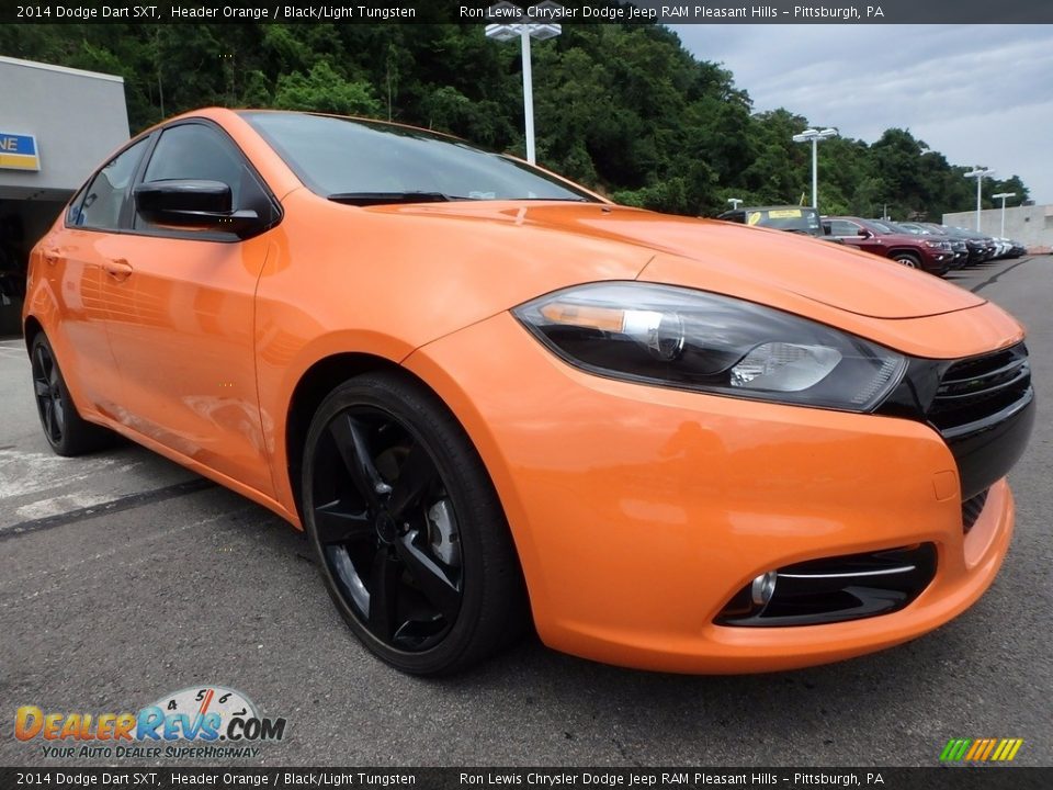 2014 Dodge Dart SXT Header Orange / Black/Light Tungsten Photo #7