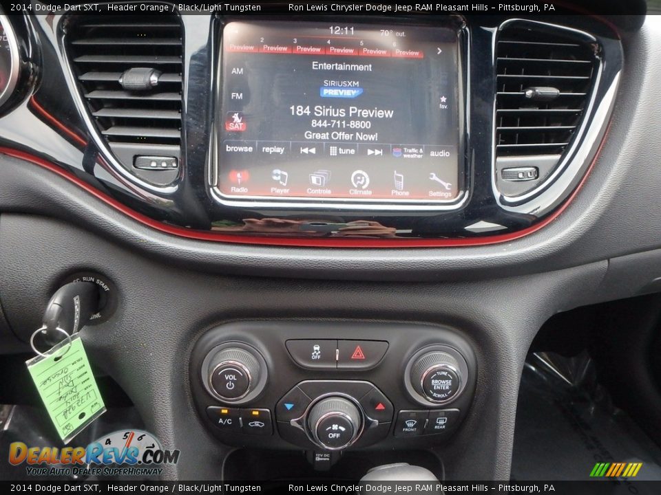 2014 Dodge Dart SXT Header Orange / Black/Light Tungsten Photo #19