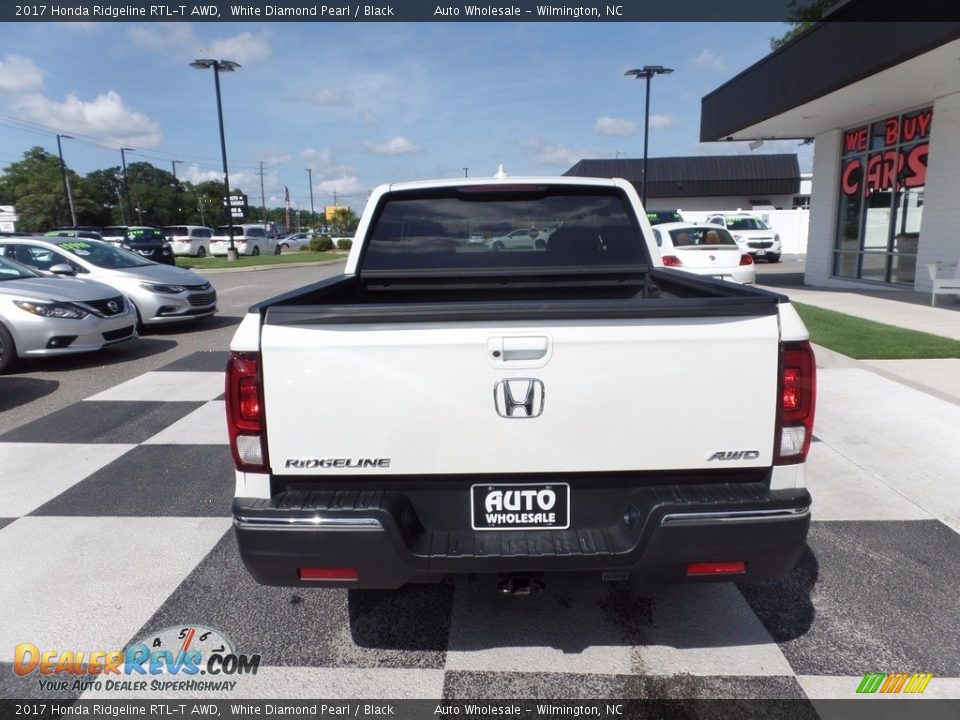 2017 Honda Ridgeline RTL-T AWD White Diamond Pearl / Black Photo #4