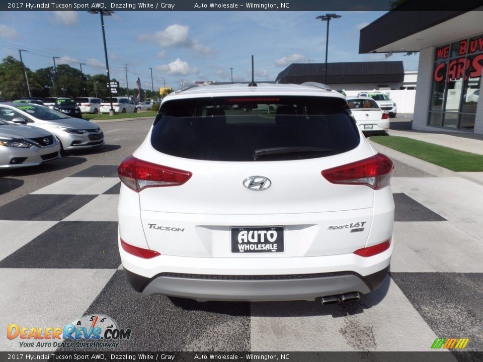 2017 Hyundai Tucson Sport AWD Dazzling White / Gray Photo #4