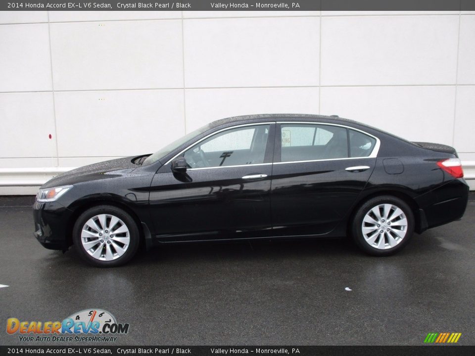 2014 Honda Accord EX-L V6 Sedan Crystal Black Pearl / Black Photo #2