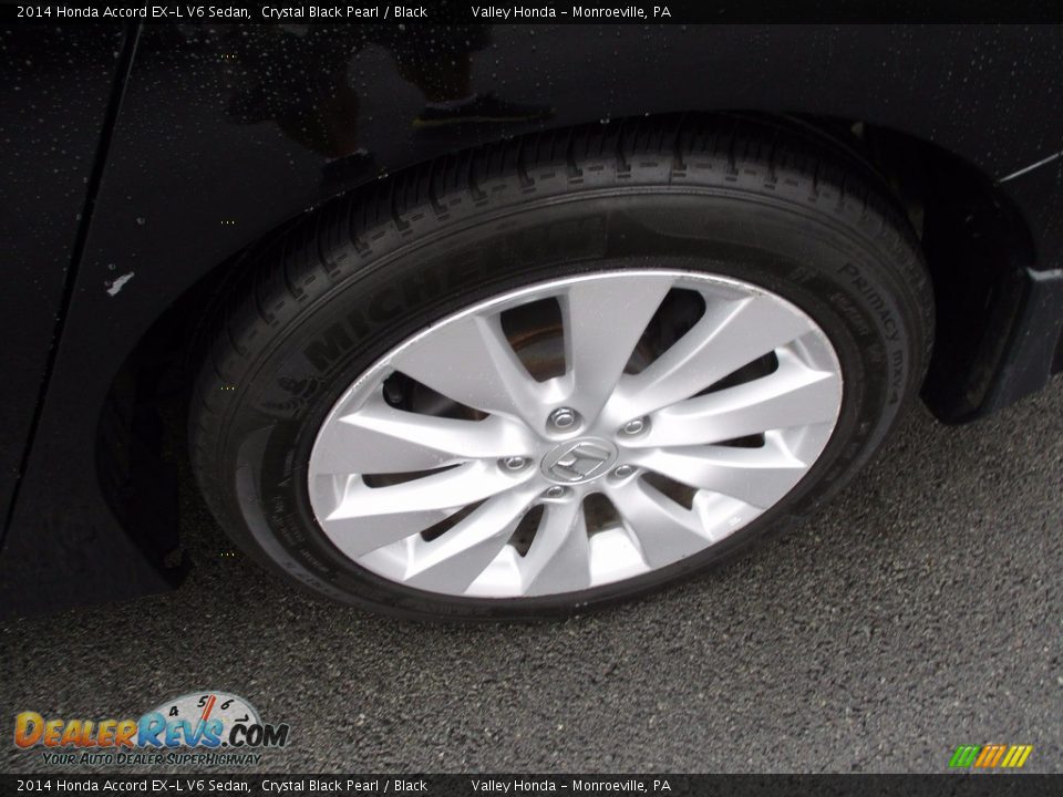 2014 Honda Accord EX-L V6 Sedan Crystal Black Pearl / Black Photo #3