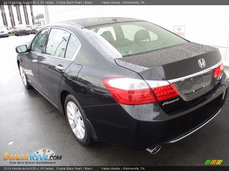 2014 Honda Accord EX-L V6 Sedan Crystal Black Pearl / Black Photo #4