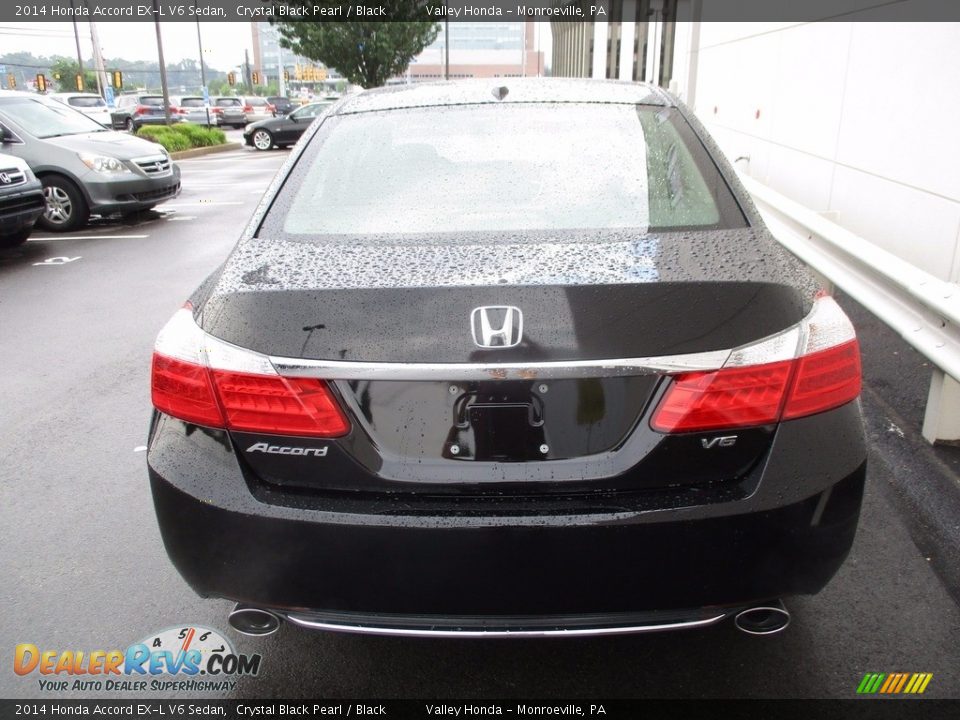 2014 Honda Accord EX-L V6 Sedan Crystal Black Pearl / Black Photo #5