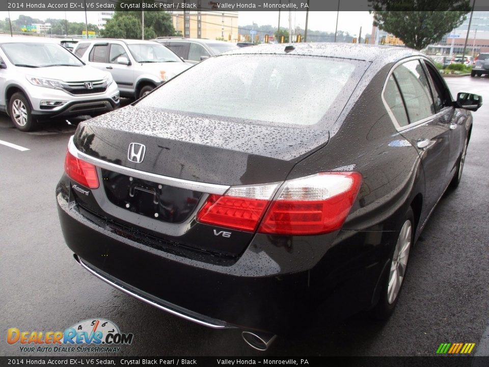 2014 Honda Accord EX-L V6 Sedan Crystal Black Pearl / Black Photo #6