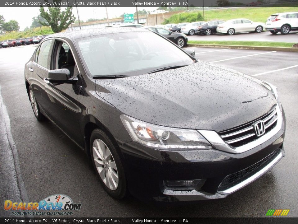 2014 Honda Accord EX-L V6 Sedan Crystal Black Pearl / Black Photo #7