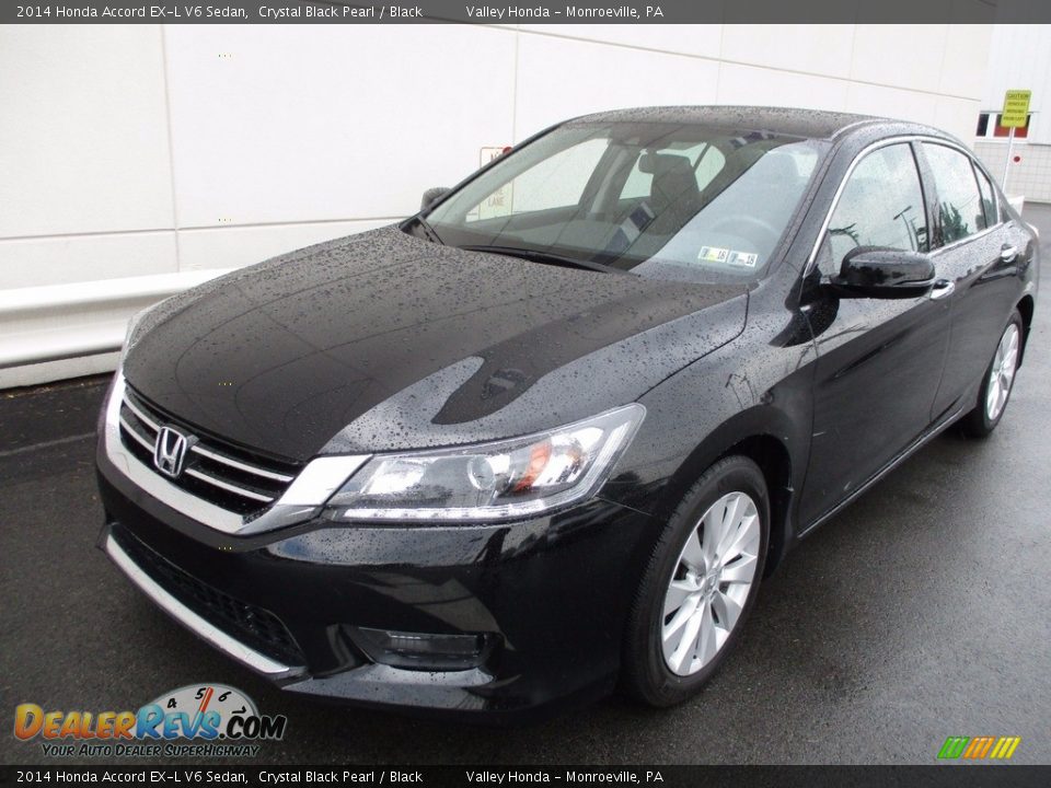 2014 Honda Accord EX-L V6 Sedan Crystal Black Pearl / Black Photo #9