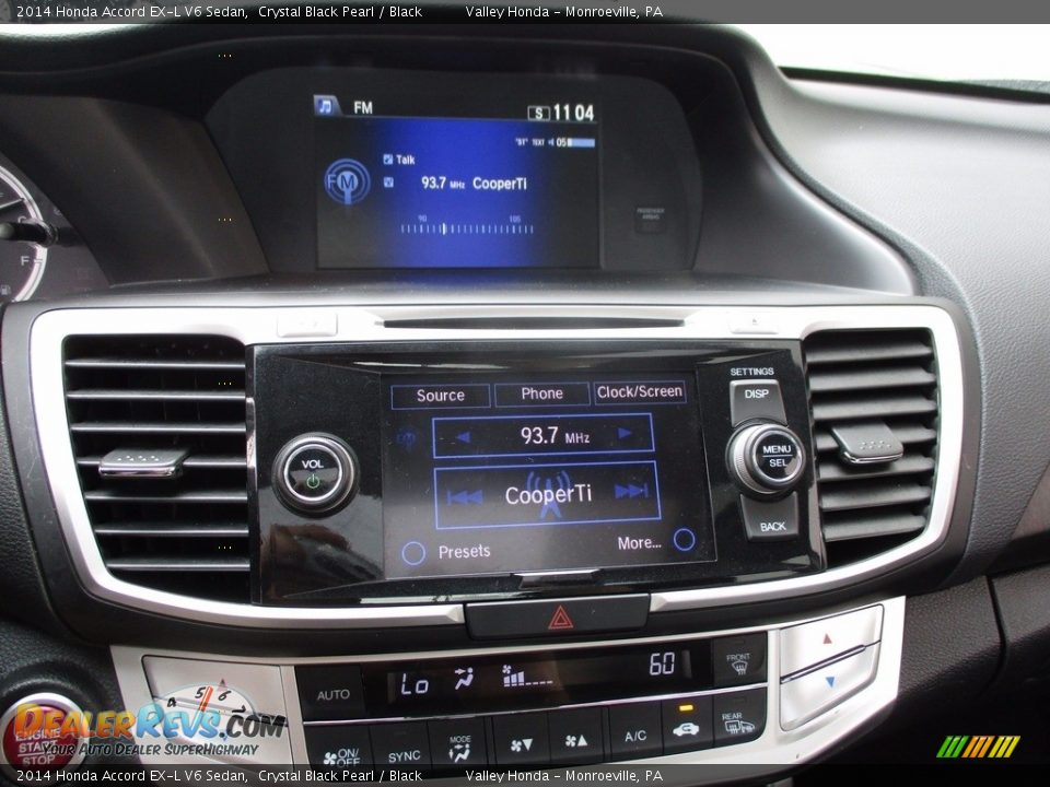 2014 Honda Accord EX-L V6 Sedan Crystal Black Pearl / Black Photo #16