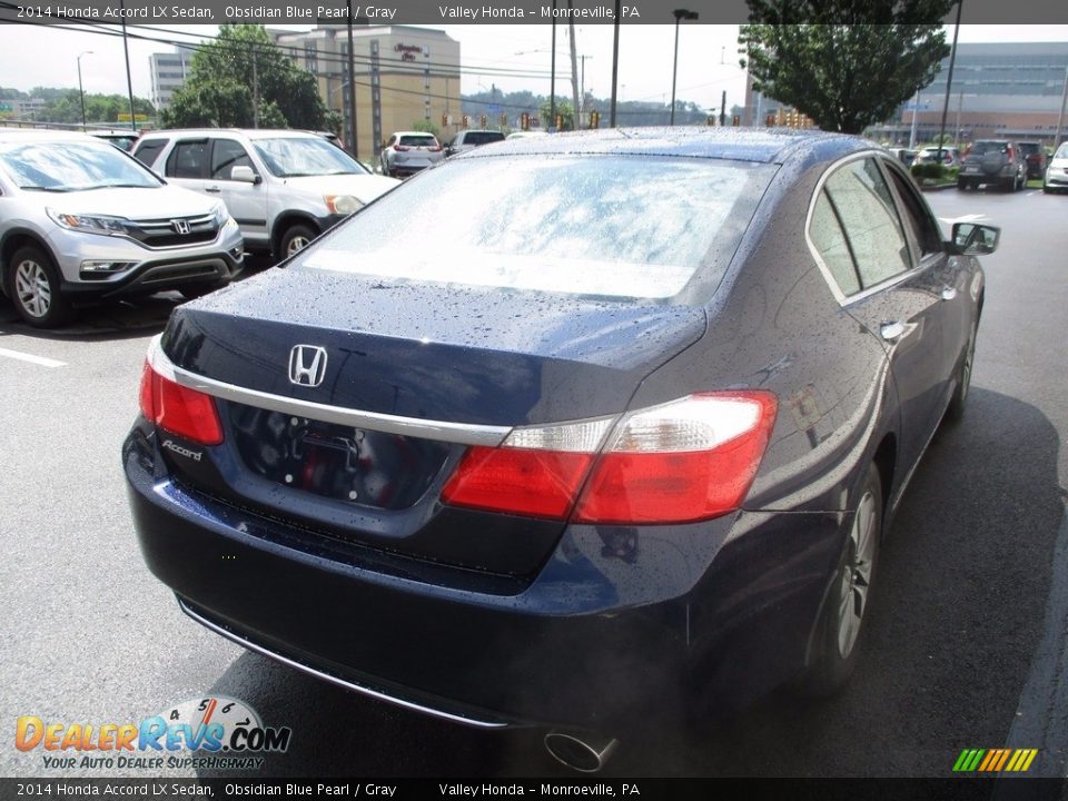 2014 Honda Accord LX Sedan Obsidian Blue Pearl / Gray Photo #6