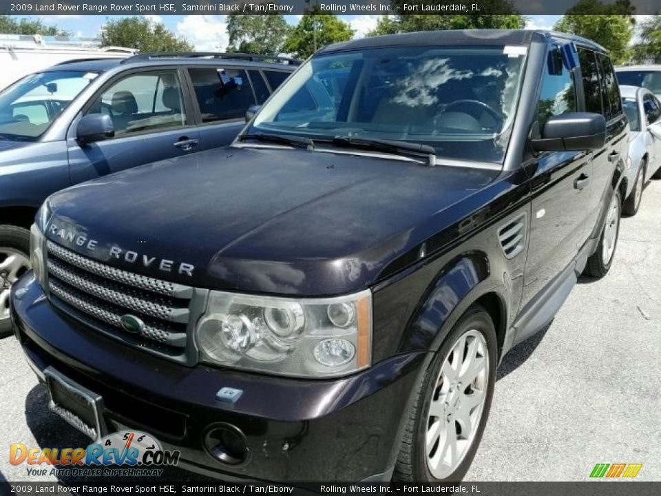 2009 Land Rover Range Rover Sport HSE Santorini Black / Tan/Ebony Photo #1
