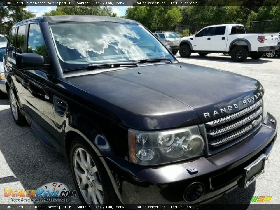 2009 Land Rover Range Rover Sport HSE Santorini Black / Tan/Ebony Photo #2