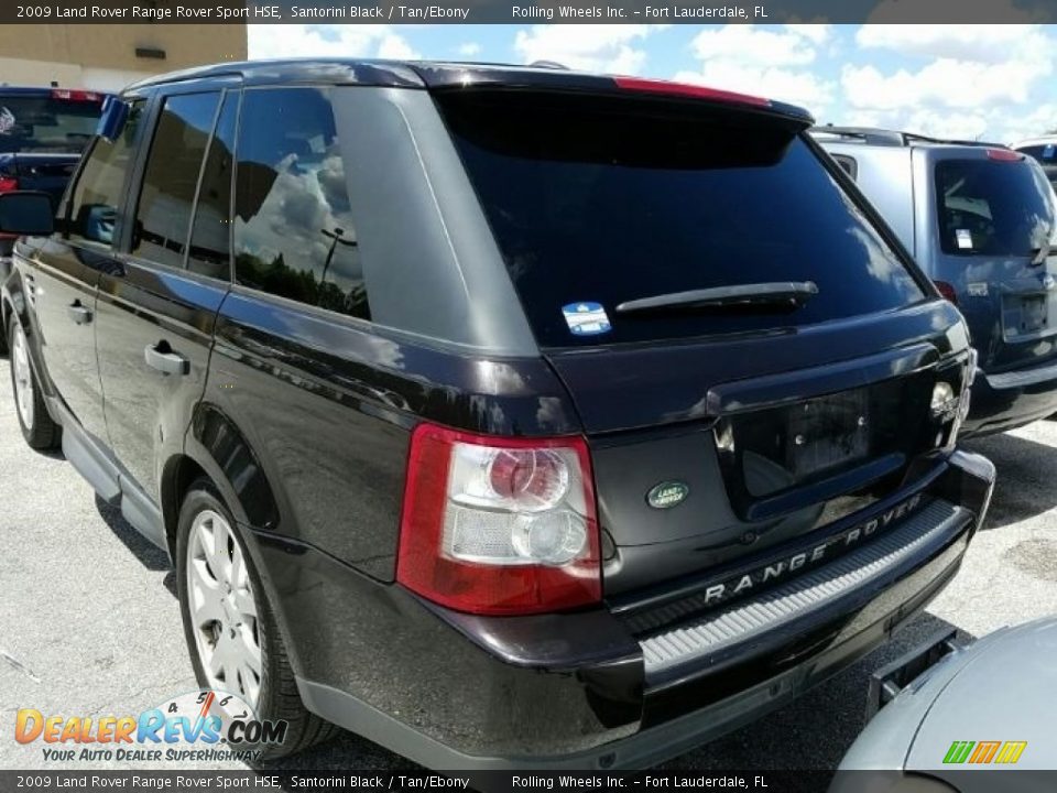 2009 Land Rover Range Rover Sport HSE Santorini Black / Tan/Ebony Photo #3