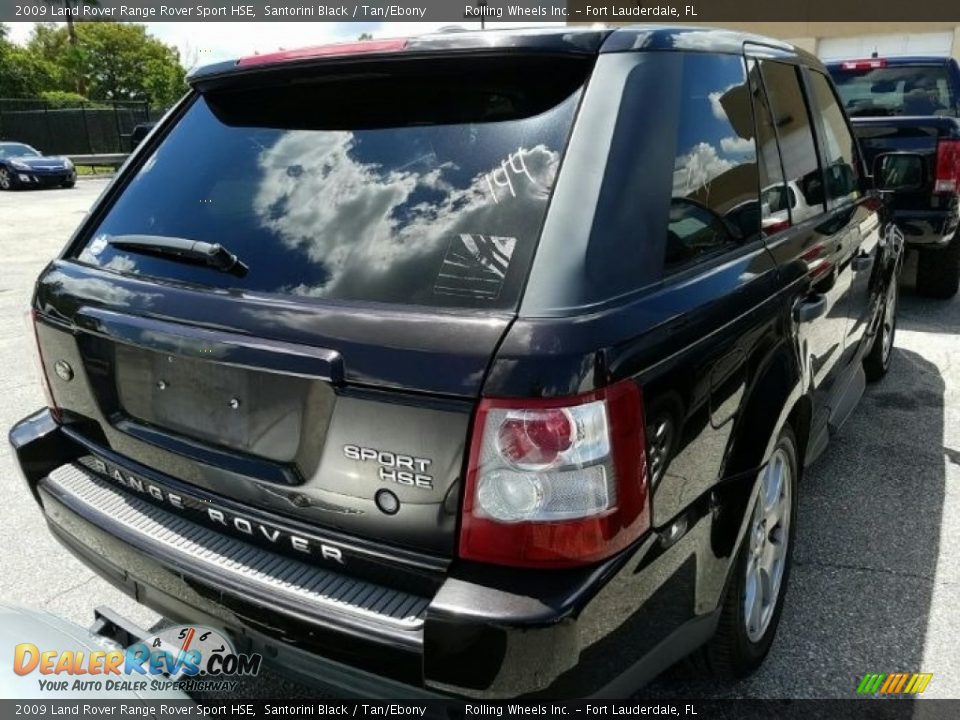 2009 Land Rover Range Rover Sport HSE Santorini Black / Tan/Ebony Photo #4