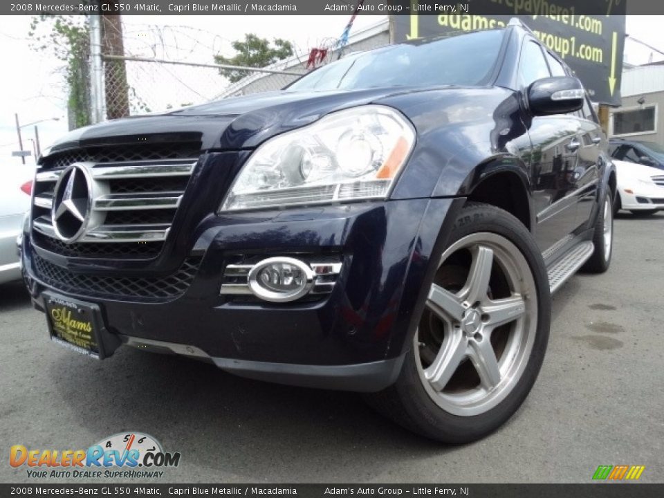 2008 Mercedes-Benz GL 550 4Matic Capri Blue Metallic / Macadamia Photo #2